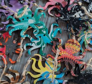 Image of painted octopuses